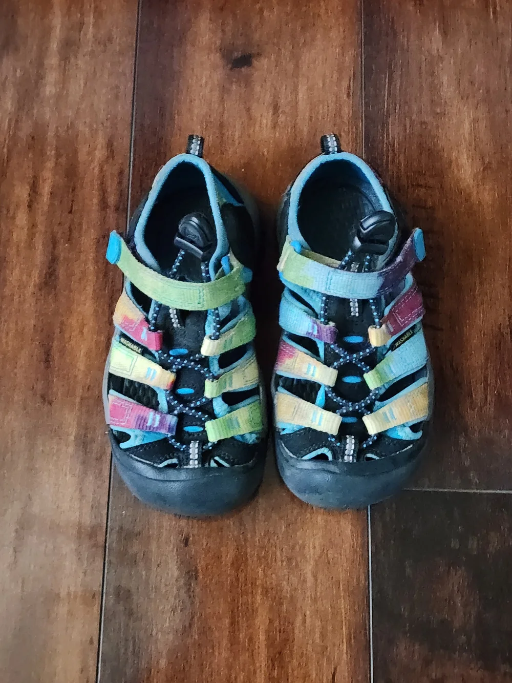 KEEN Newport H2 Rainbow Tie-Dye Hiking Water Sandals Kids Size 11 US